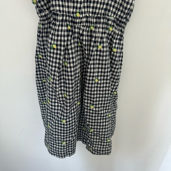 Crewcuts JCrew Gingham Tie-Shoulder Lemon Dress Size 10. EUC! - Picture 4 of 8